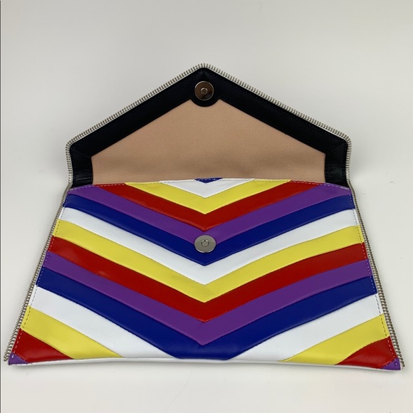REBECCA MINKOFF Rainbow Leo Love Stripe Clutch - Picture 5 of 8